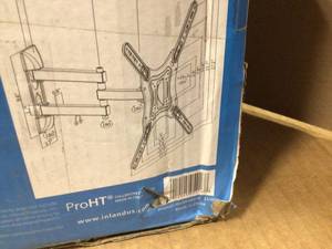 ProHT Full Motion Dual Arm TV Wall Mount for 23 in. - 55 in. Flat Panel TVs with 20° Tilt, 66 lb. Load Capacity Open Box Review all pictures