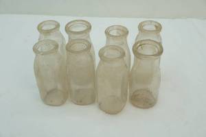 vintage milk bottles