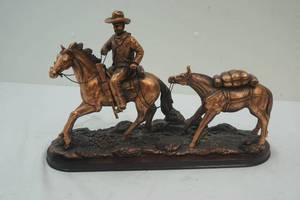 horse and rider statue
