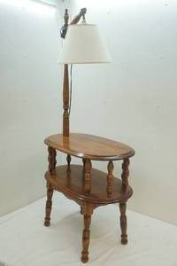 table with lamp