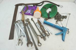 Combination Wrenches, Sickle, Hose