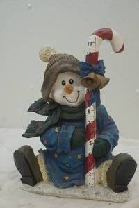 snow man yard decor