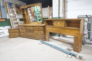 Dark Stained Bedroom Set