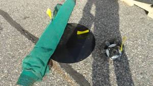 Lawn Mower Blade  Hub Assy  Green Mesh  Sheet metal Circle