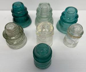 Group Of Vintage Glass insulators