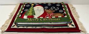 Group Of Misc. Christmas Rugs In Misc Sizes 4 27 x 18 2 30 x 18  4 37 x 23