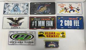 Group Of Vintage Disney License Plates