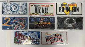Group Of Vintage Disney License Plates
