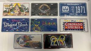 Group Of Vintage Disney License Plates