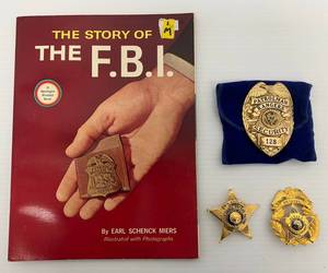 Vintage Badges And Story Of The F.B.I. Book