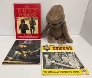 Vintage Magazines  Including E.T., Shrine Circus And The Dune Storybook And E.T. Plush Toy