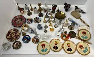 Large Group Of Misc. Antiques Including Dishes, Bells And More