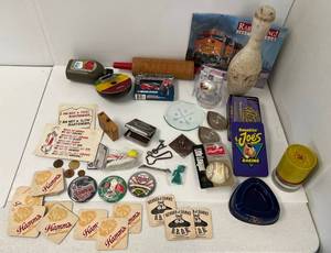 Large Group Of Man Cave Items Including Hamms Beer And More