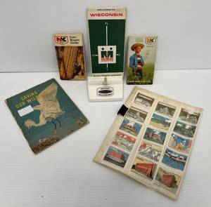 Group Of Antique Paper Items Including Midland Wisconsin Map, St. Paul Stamps And More