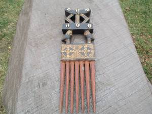 AFRICAN ASHANTI AKAN CHIEF COMB 18...