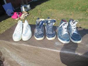3 pair of high tops including G-Sta...