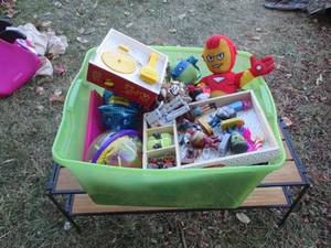 Large tote of childrens toys inclu...