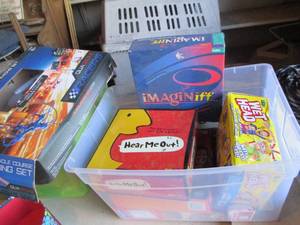 Large tote full of games (see photo...