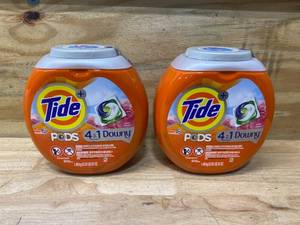 lot 25 image: TIDE Lot of 2- Pods Plus Downy He Turbo Laundry Detergent Pacs, April Fresh, 54 Count
