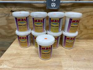 lot 143 image: MAS Lot of 9-  Wood Flour Fairing Filler (1 Quart Each)