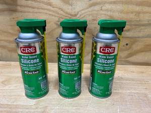 lot 144 image: CRC Lot of 3 Cans of- Water Based Silicone 03035  13 Oz Each, Heavy Duty Silicone Lubricant wPerma-Lock 2-Way Integrated Actuator