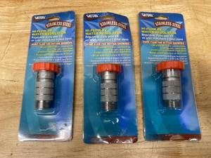 lot 43 image: VALTERRA Lot of 3-  A01-1114VP High Flow Stainless Steel Water Regulators