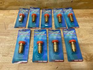 lot 44 image: VALTERRA Lot of 9-  RV Hi-Flow Water Regulators, Lead-Free Brass Hi-Flow Water Regulator for Camper, Trailer, RV Plumbing System, 50-55 psi