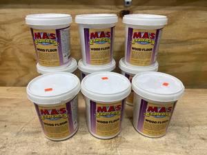 lot 91 image: MAS Lot of 9-  Wood Flour Fairing Filler (1 Quart Each)