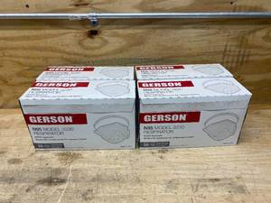 lot 93 image: GERSON Lot of 4 Boxes of- N95 Pouch Respirator (3230), NIOSH-Approved, Made in U.S.A., One-Size, 35 RespiratorsBox, White