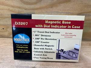 lot 51 image: WOODSTOCK D3207 Magnetic Base wDial Indicator in Case