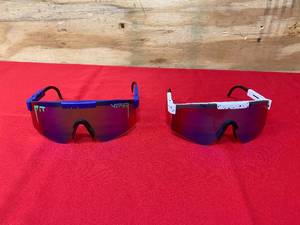 lot 58 image: PIT VIPER Lot of 2 Pairs of Sunglasses (replicas)