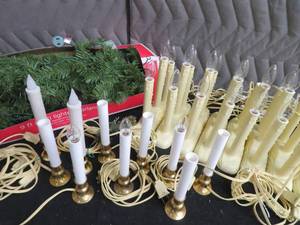 NEW 9 MULTI LIGHT GARLAND PLUS ELECTRIC CANDLE HOLDERS