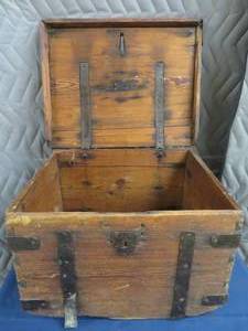 lot 12 image: ANTIQUE CHEST  PIRATES CHEST )