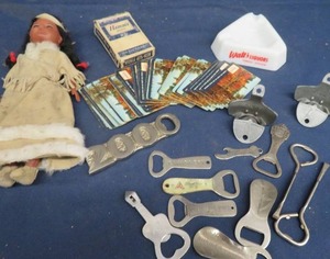 lot 51 image: HAMMS BEER CARDS  VINTAGE BAR WARE