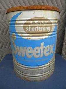 lot 58 image: LARGE ADVERTISING TIN  METAL CAN