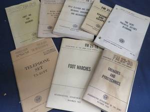 lot 124 image: ARMY FIELD MANUALS (8)