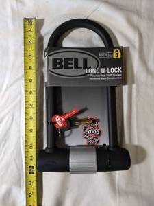 Bell 12.5 Long U-Lock Anti-Theft for Bike Frame  Real Wheel Hardened Steel Keys BRAND NEW