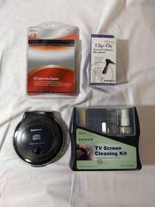 TV SCREENCDCD LASER LENSE CLEANERS & Clip on Microphone