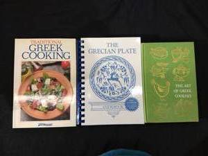 Lot of 11 Greek Cookbooks like Sofis Aegean Kitchen and The Foods of Greece (Brand New)