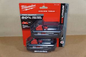 NEW Milwaukee M18 Red Lithium CP3.0 Battery 2-Pack