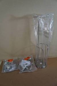 2 Towel Rings with Toilet Paper Stand with Storage -Chrome