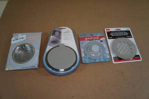 Assorted Kitchen Sink Strainers and Stoppers with Snap-Tite Shower Strainer