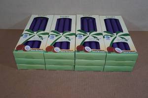 12 Packs Aloha Bay Dripless Taper Candles -Coconut Wax Blend