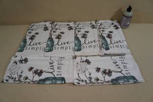 6 Kitchen Towels with Mrs Meyers Hand Soap