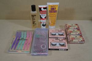 Assorted Personal Care -Eye Mask, Biotene Shampoo, Shea Butter Soap, False Eyelashes