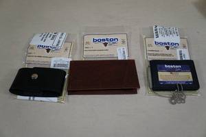 Boston Leather Accessories -Badge Holder, Checkbook Cover, Firemen Pager Holder