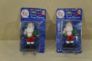 2 Elf on The Shelf Santa Figurines Christmas Tree Ornaments