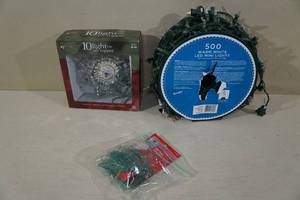 500 Warm White LED Mini Lights on Reel with Ornament Hooks and Tree Topper