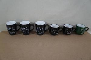 Etched Bear and Moose Coffee and Tea Mugs