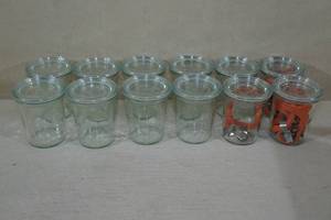 12 Weck 760 Mini Mold Jars -5.4 ounces